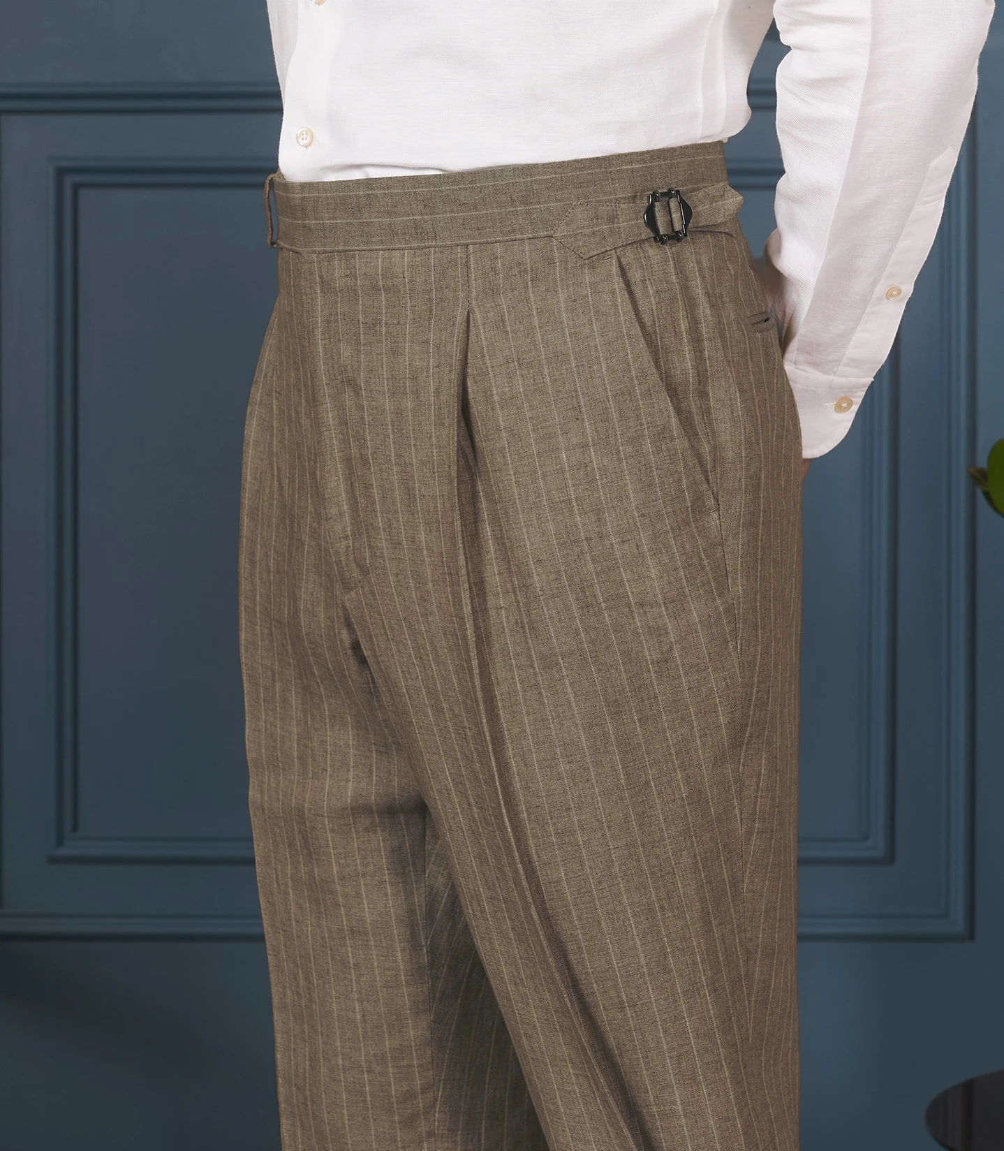 Brown Chalk Stripe - Neo 2 Trousers